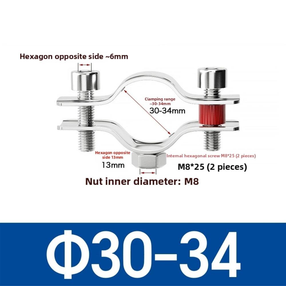 1Pcs 304 Stainless Steel Stainless Steel Pipe Bracket OD 8-325mm Pipe Clamp  for Water Pipe
