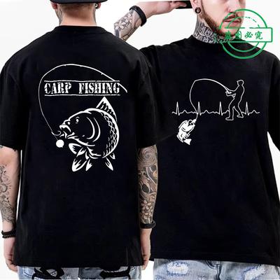 Jedz Śpij Wędkuj Bicie Serca Męskie Koszulki Topy Mężczyzna Wędkarz Ryba T-shirt Krótki Rękaw T-shirty Moda Nowy Markowa Koszula Oversize