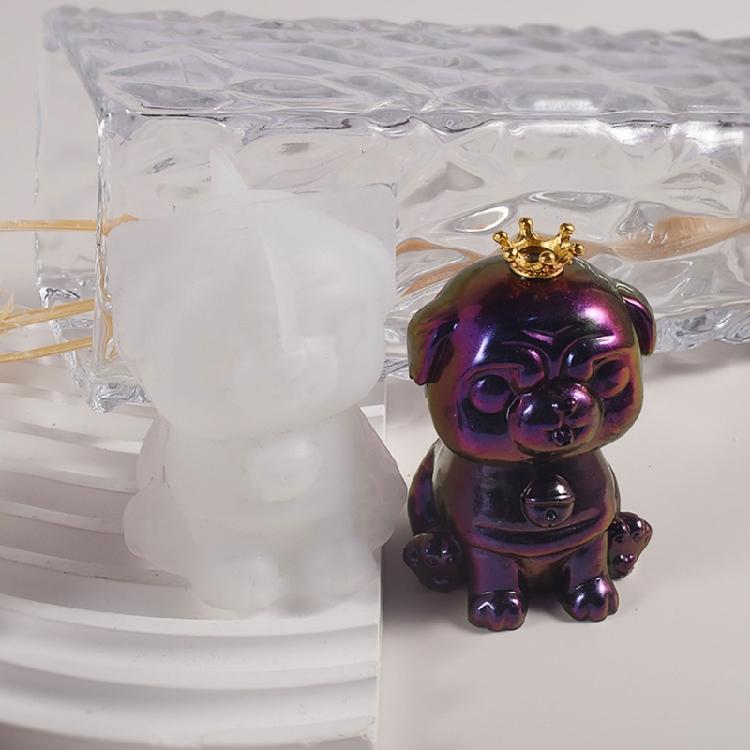 3D Crown Scarf Puppy Candle Moulds Non-Stick Scented Candle Mould DIY Soap