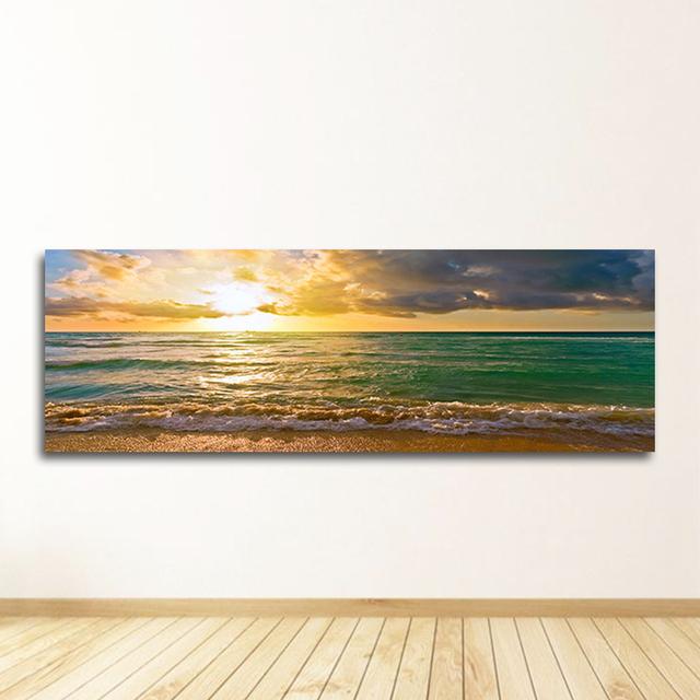 Panorama Scandinavo Immagine da Parete per Soggiorno Tramonti Mare Naturale Spiaggia Paesaggio Poster e Stampe Tela Pittura