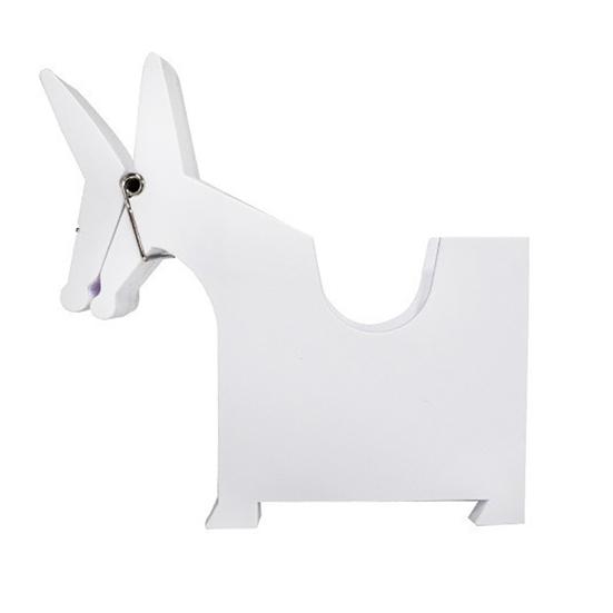 Horse Memo Pad Dispenser Desktop Plastic Standing Horse Note Pad Clip Multi-Purpose Business Card Box for School Office Home