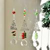 Blessings Christmas Tree Metal Ornaments Crystal Hanging Decoration Christmas Scene Atmosphere Layout