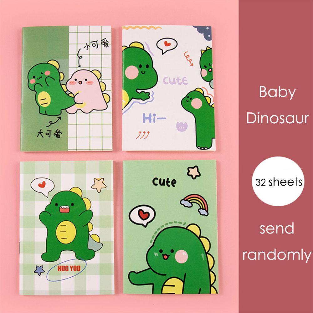 Small Diary Portable Steno Cartoon Astronaut Bear Peach Patterns Cute Girl Dinosaur Mini Notebook