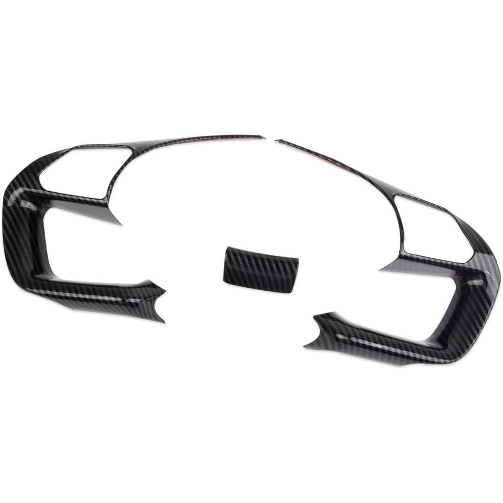 Korlot Carbon Fiber Interior Steering Wheel Cover Trim for Hyundai Tucson/Santa Cruz 2022-2024 for Elantra 2021-2025