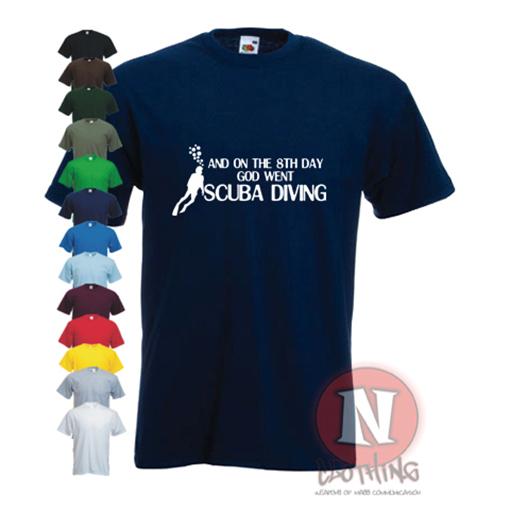 An Der 8th Tag Gut Went Scuba Tauchen T-Shirt Wassersportarten Aqua Schnorchel