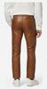 Handmade Leather Men's Causal Pants Real Lambskin Brown Stylish Trousers