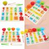 Wooden Number Color Bead Sorting Board Educational Toy For Learning Toddlers