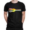 26 Tropical Sunset Guitar Landscape Summer Beach Vibes T-Shirt - Mens Womens an Unisex T-Shirt