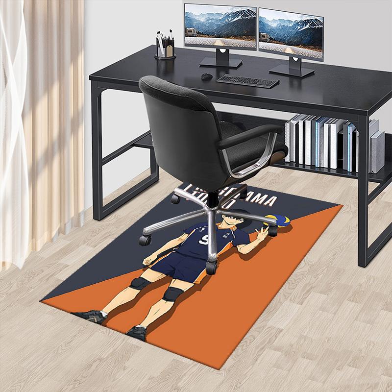 

1pc Kageyama Tobio Volleyball Anime Chair Mat, Office Desk Pad with Anime Cartoon Design, Non-Slip Carpet for Home Decor, Suitable for All Seasons, Pe 60cm by 90cm