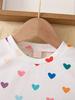 2024 Children's Clothing Girl T-Shirt Short Sleeve Child T-Shirt Vibrant Heart Graphic Casual Kids Summer Clothes Girl Top Tees