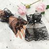 1 pár Dámské krajkové rukavice Elegantní halloweenská gotická Lolita tylové rukávy ze síťoviny na večírky Slavnostní dekorace