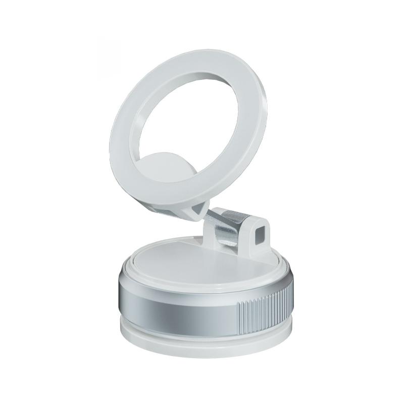 Upgraded Vacuum Suction Magnetic Phone Holder 360° Adjustable Foldable Bracket Telescopic Hand-free Suction Cup Car Phone Holder белый