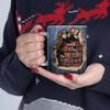 Library 3d Bookshelf Pattern Mug Old Book Water Cup Drinking Ceramic Cups Gift