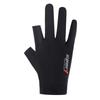 Luvas de Ciclismo Pretas Macias Respiráveis Verão Proteção UV Protetor Solar Seda Gelo Meio Dedo para Esportes de Ciclismo