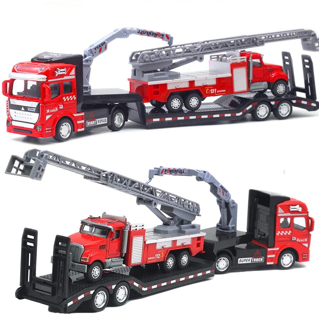 TOMMYFIELD Fire Truck Toy, Tow Truck, Large Ladder Truck, for Kids 6+
