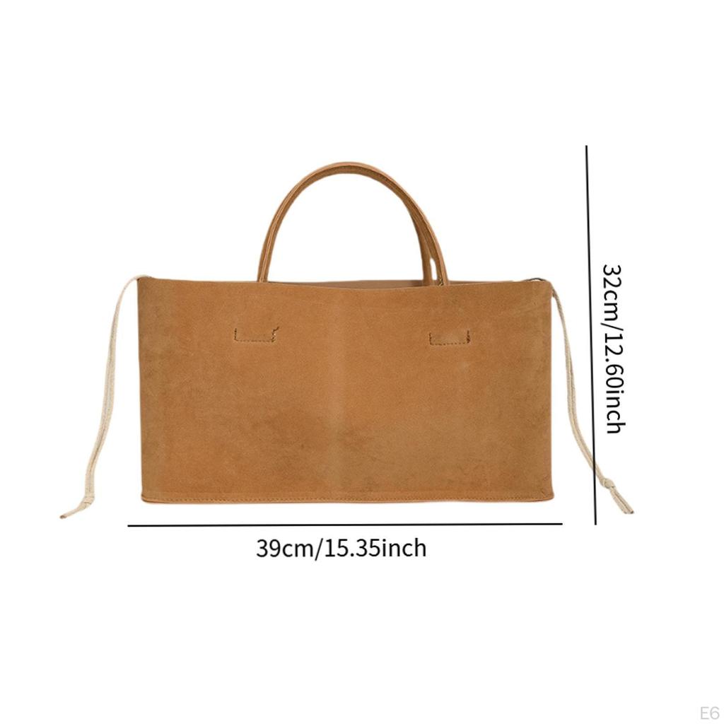 Suede Tote Bag for Women Hobo Fashion Shopping Purse Lightweight Faux