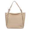 Women's Leather Shopper Bag Vezze Segna Beige