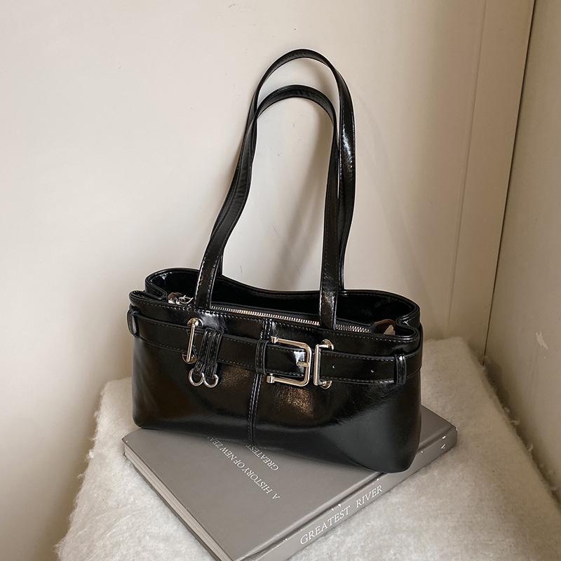 

Корейская ретро-сумка через плечо в мотоциклетном стиле класса люкс without pendant чёрный