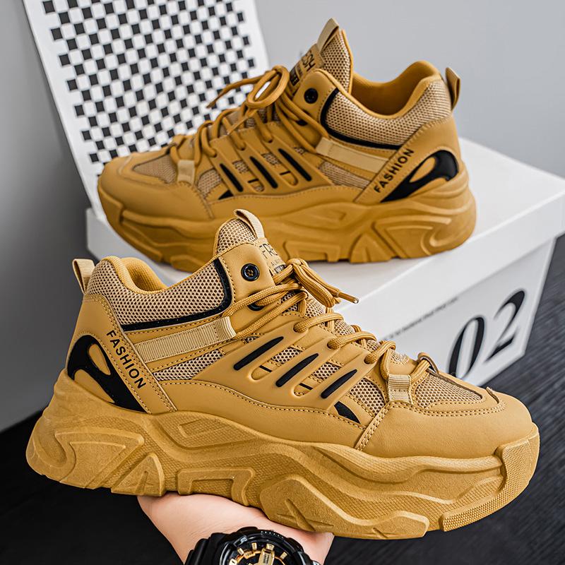 New Men's Fashion Casual Low Top Sports Shoes Students Thick Sole Comfortable Sneakers Boys Male Classic Breathable Basketball Shoes