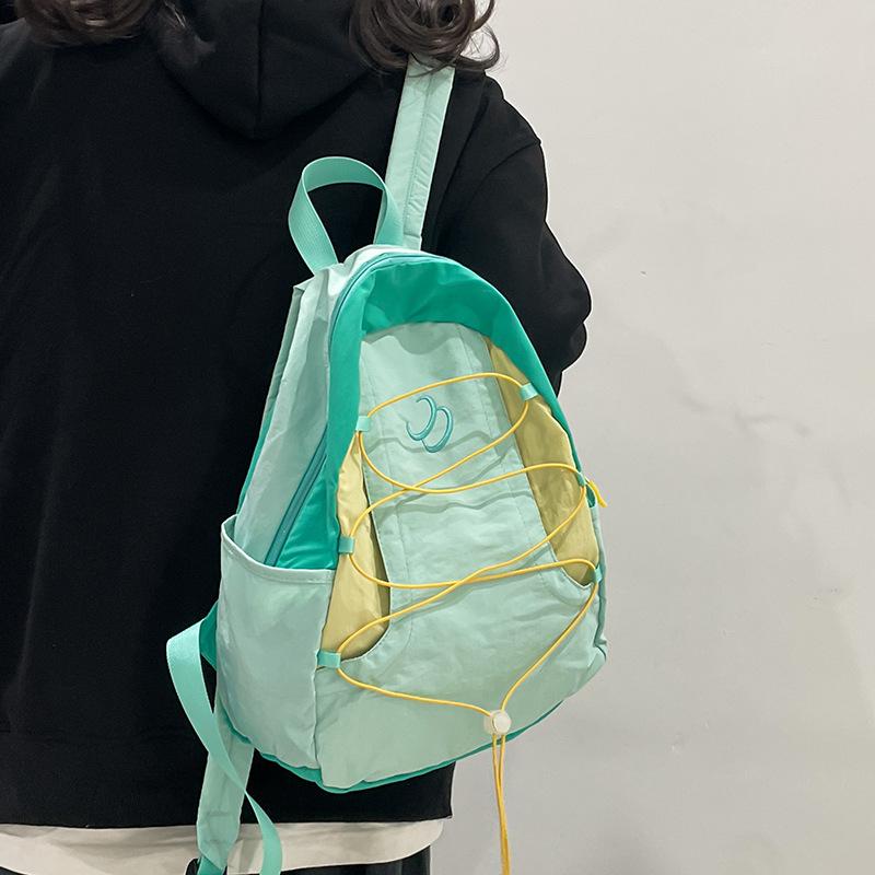 Kindergarten Small Schoolbag for Girls and College Students New Style Splicing Children's Small Backpack