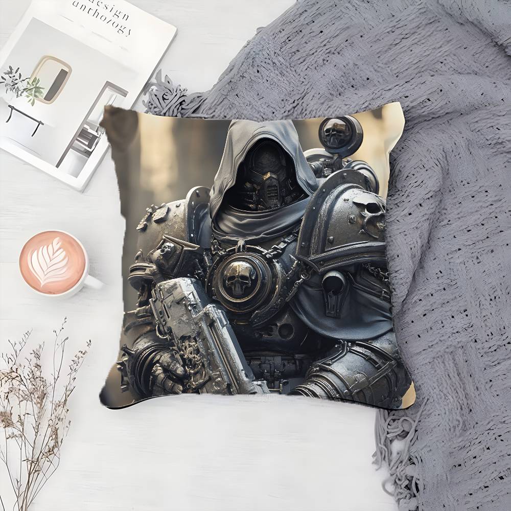 Space Soldier Marines W-Warhammer 40K-MT Pillow Case Printing Pillowcase Living Room Sofa Cushion Cover Bedroom Room Decor