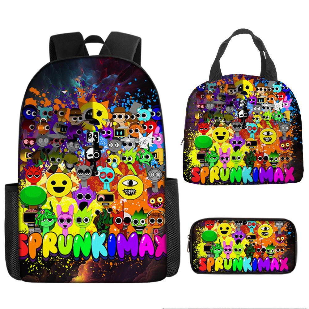 Rhythm Box Children's School Bag 1 piece minimum order new sprunki printed large-capacity campus student backpack