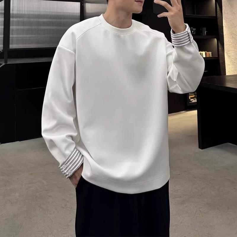 Harajuku Style Versatile Long Sleeve Tee - Artistic, Trendy, and Simple XL
