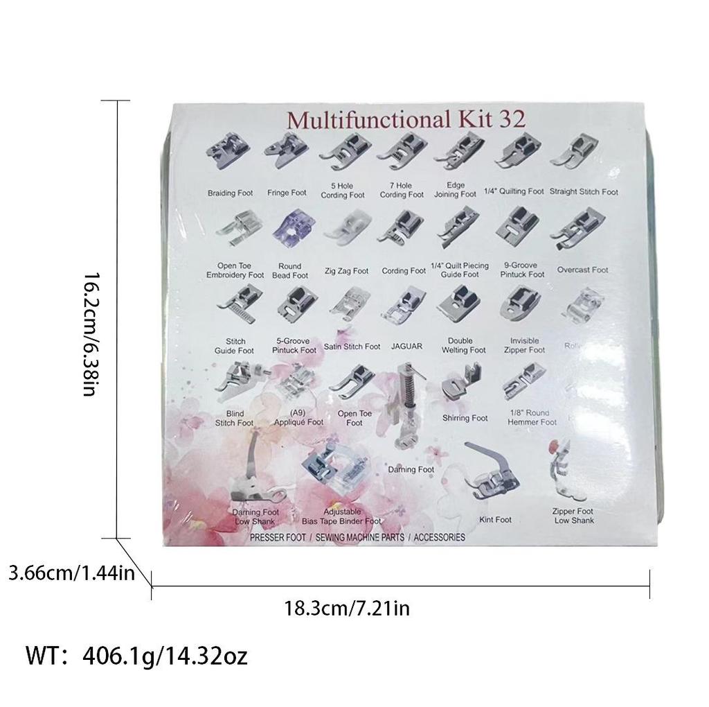 Deluxe Presser Foot Set: 32-62pcs Multifunctional Sewing Accessories for Home Machines