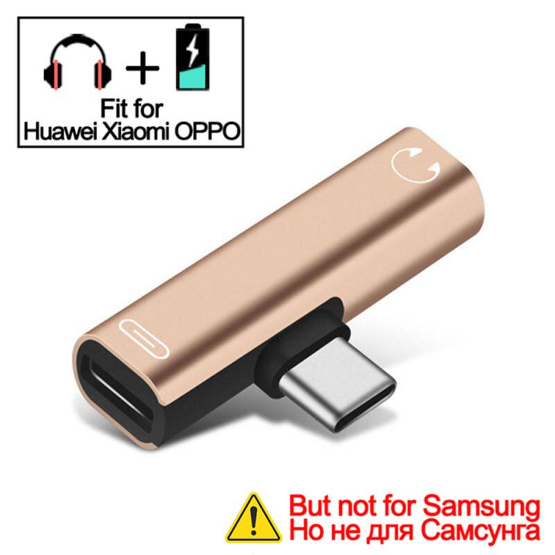 2 In 1 Earphone  Charging  Cable  Converter, Usb 3.5 To Type C Otg Adapter, Compatible For