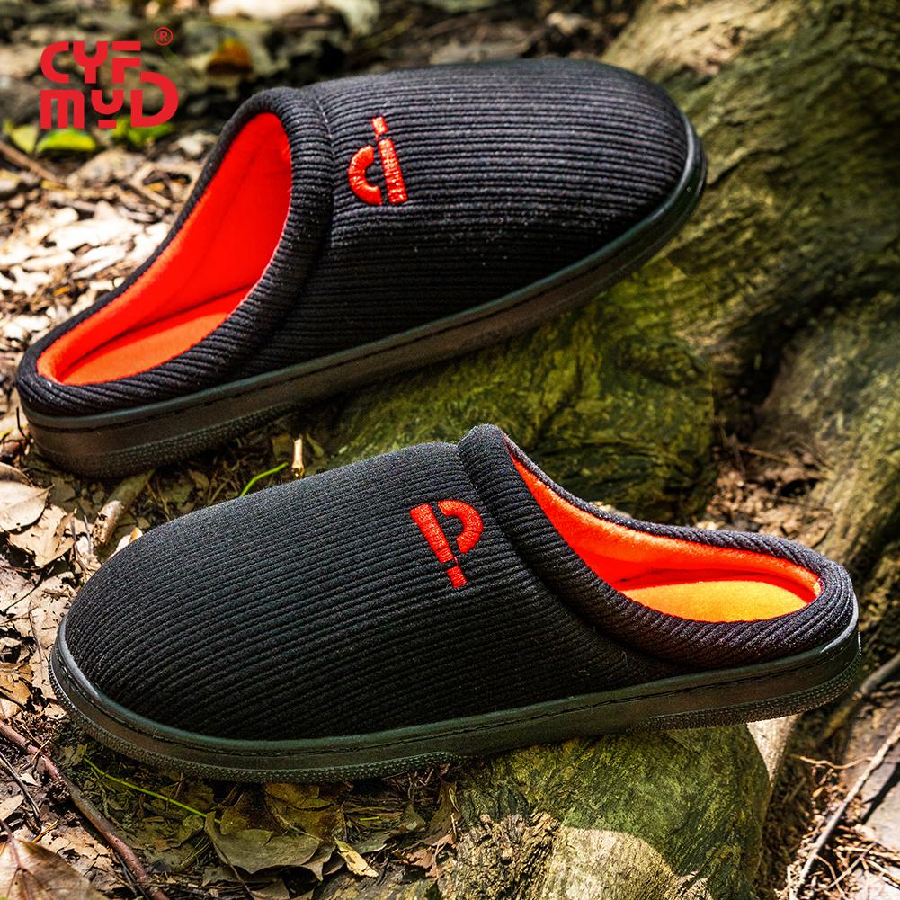 Men s Embroidered Fabric Slippers with Memory Foam - Super Soft Lining and Non-Slip Tpr Outsole, Warm, Comfortable Indoor Winter Shoes 40-41