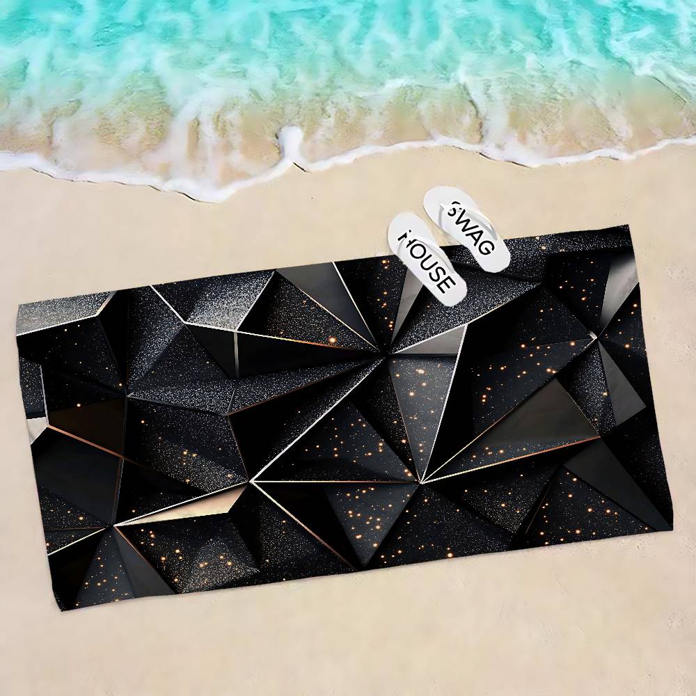 Black Matte Big Microfiber Beach Towels Quick Dry Towel Sand Beach Towels Pool Towel for Travel Swim Pool Yoga
