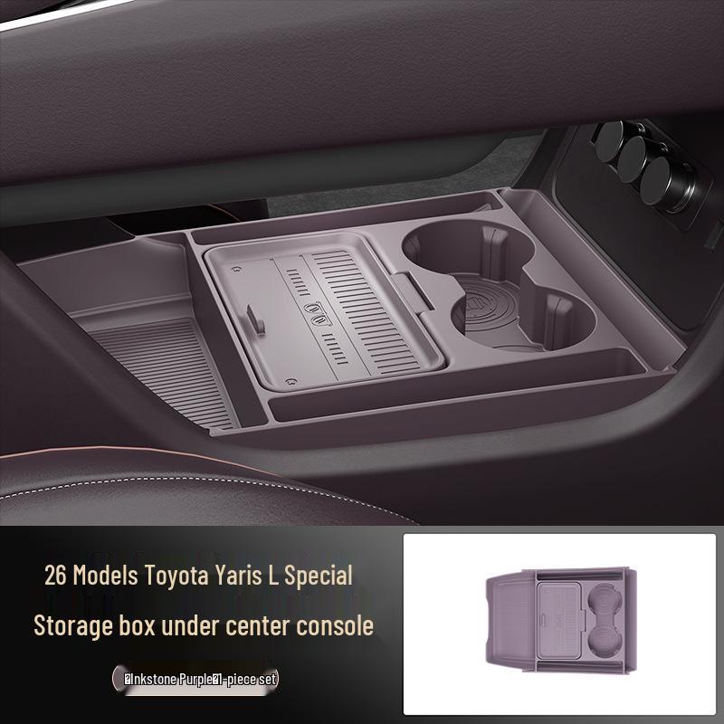 

Fits 26 Toyota BZ7 models: Center Console Lower Silicone Storage Box & Glasses Holder Car Accessories.