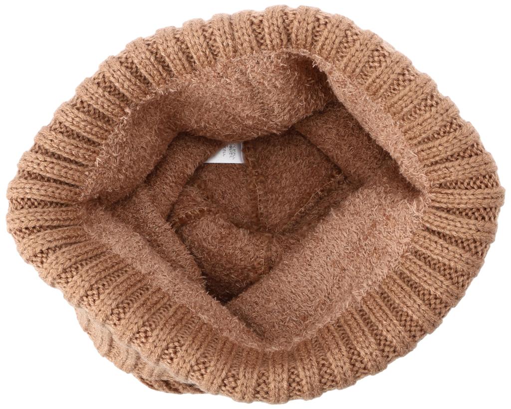 Mizuno Breath Thermo Fluffy Knit and Unisex Cap, Moisture-Wicking Heat-Generating, C2JWA602, Camel, (Head Circumference 55-60cm)