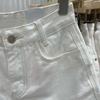 Women's Plus Size Frayed Denim Shorts - Loose Korean A-line Style, Ripped, Ideal for Summer