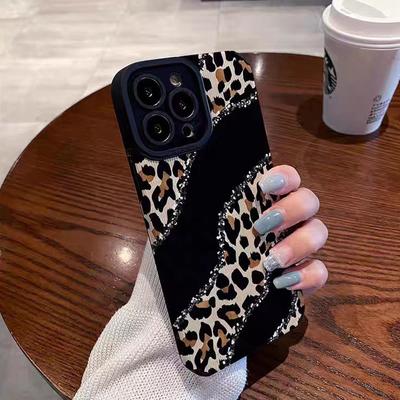 Fashion Joint Leopard Silione Phone Case For iPhone 13 14 11 12 15 Pro Max Mini SE 7 8 Plus X XS XR Soft Shockproof Full Cover