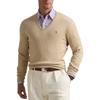 Polo Logo Embroidered V-Neck Pullover Long Sleeve Knit Sweater Men Sweater 710890561-502
