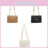 Chic Urban Minimalist Style Pu Square Bag With Embroidered Chain Strap