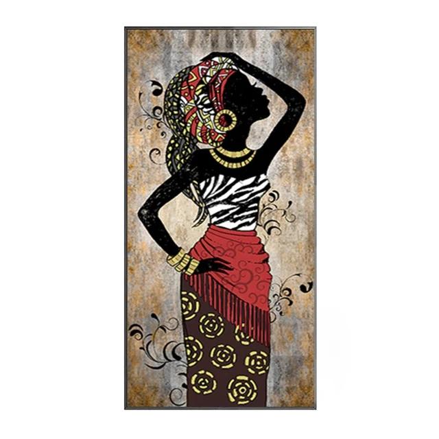 African Black Woman Canvas Painting Ethnic Art Poster for Living Room Decoration Home Wall Decor Decorative Paintings Picture