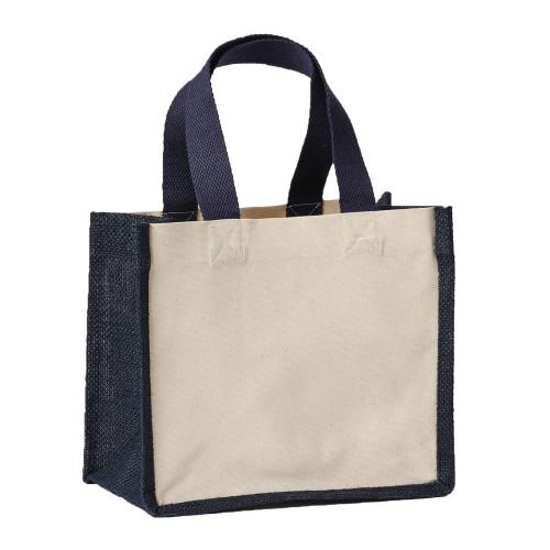 Nutshell Kontrast Jute Canvas Panelt Tote