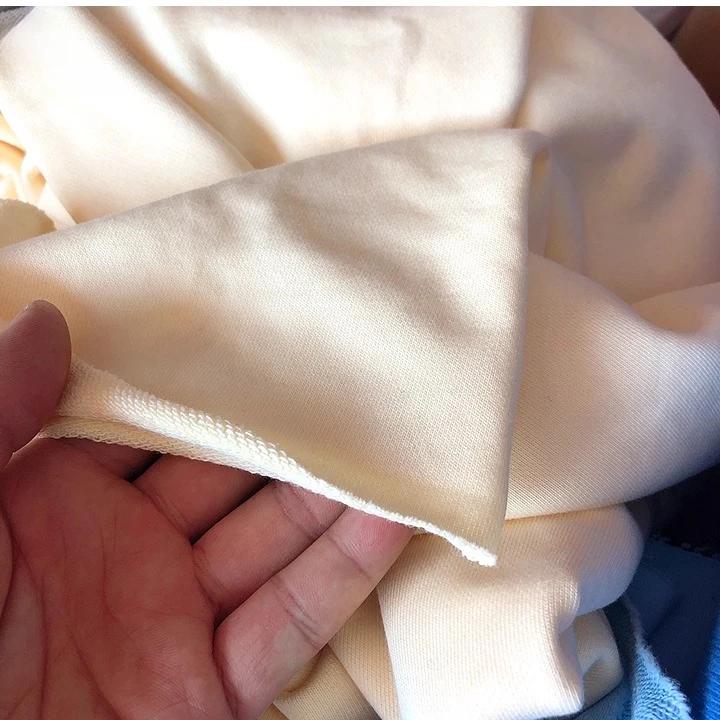 Wide 180cm French Terry Loop Cotton Knitted Fabric Abrasion-Resistant Sweatshirt Sweater Suit Sports Casual Wear Comfortable