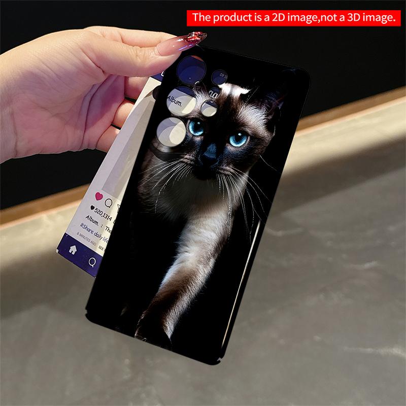 2DFlat Samsung Phone Case Siamese Cat with Blue Eyes Walking Forward Applicable To Galaxy S22 S23 S24 S25ULTRA S26 A12 A13 A14 A15 A16