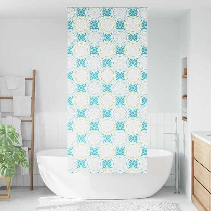 VidaXL Store enrouleur de douche 110x240 cm largeur du tissu 106 cm, store de douche, store enrouleur de rideau de douche, 4014881