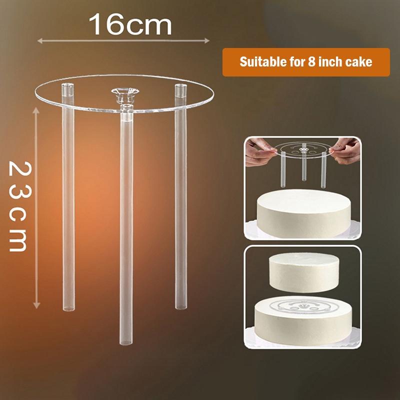 Mehrschichtiger Kuchenständer Praktische Ständerform Runde Dessert-Stützabstandshalter Stapelhalter Küchen-DIY-Kuchenwerkzeug
