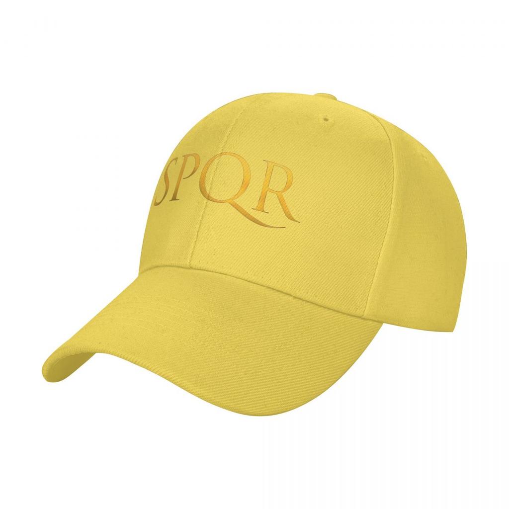 Gorra de Béisbol Casual Dorada SPQR Personalizada Gorra Trucker de Tenis Skate Primavera Dropshipping Estilo Callejero para Hombres y Mujeres Gorras de Béisbol