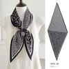 Spring new retro 111 mulberry silk silk scarf fashion temperament silk double crepe lace rhombus scarf accessories