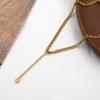 Simple And Non-Fading Collarbone Chain Female Niche Design One-Character Brand Smooth Titanium Steel Necklace Jewelry