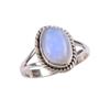 Natural Rainbow Moonstone Gemstone Handmade 925 Solid Silver Gift Ring S.8 A8H58