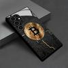 Bitcoin Pattern Glass Phone Case For Samsung Galaxy S26 S25 S24 S22 S23 Ultra S21 S20 Plus 5G Frosted Non-Slip Full Cover