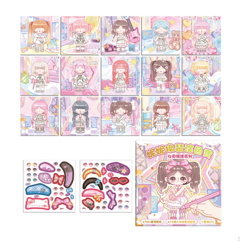 12 Count Princess Face Sticker Craft for Kids Birthday Activities