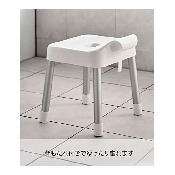 Yamazaki Jitsugyo Hanging Bath Chair SH30 White Approx. W33 x D31.5 x H34cm (Seating Height: Approx. 30cm) MIST MIST Breathable and easy to dry 7307